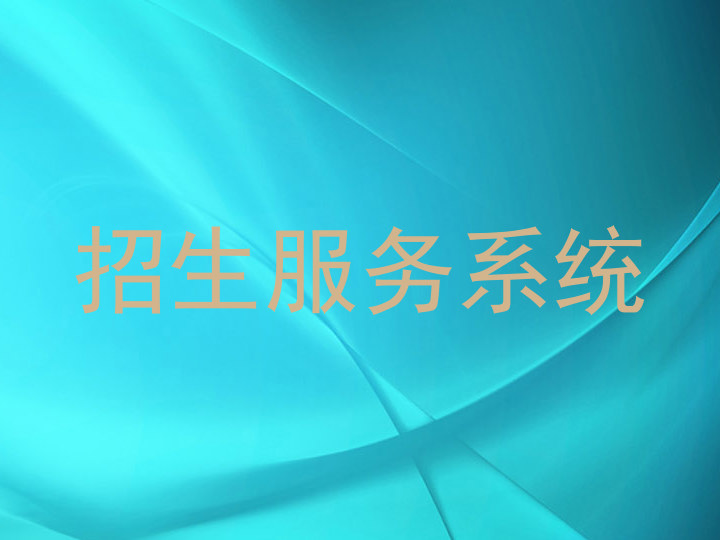 招生服务系统