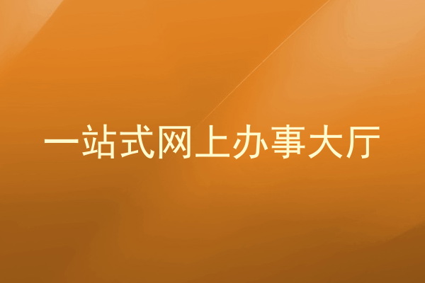 一站式网上办事大厅