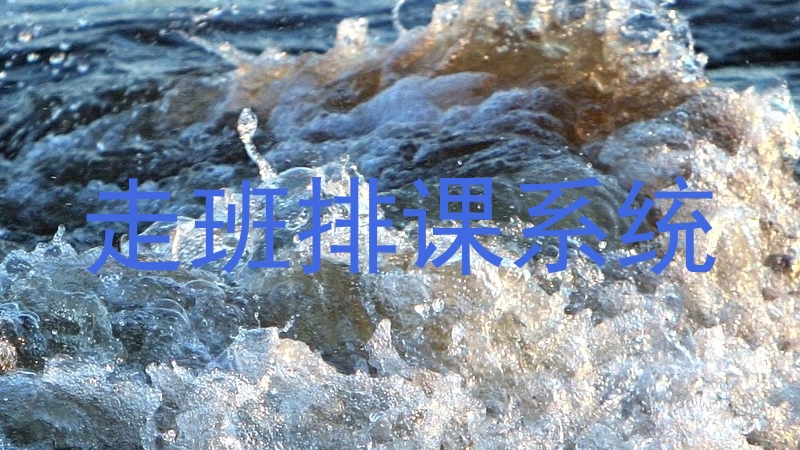 走班排课系统