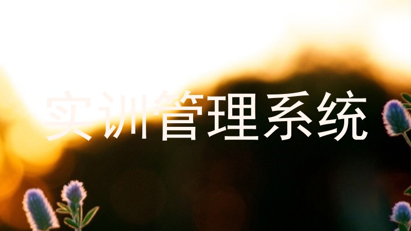 实训管理系统