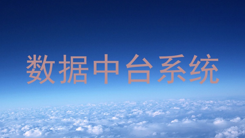 数据中台系统