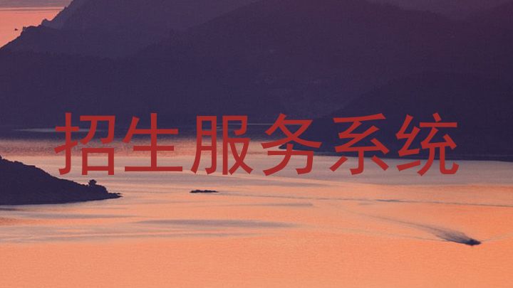 招生服务系统