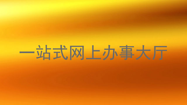 一站式网上办事大厅