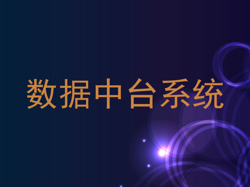 数据中台系统