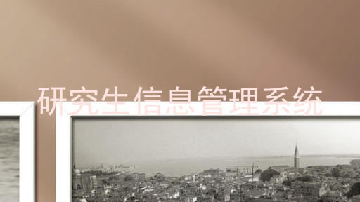 研究生信息管理系统