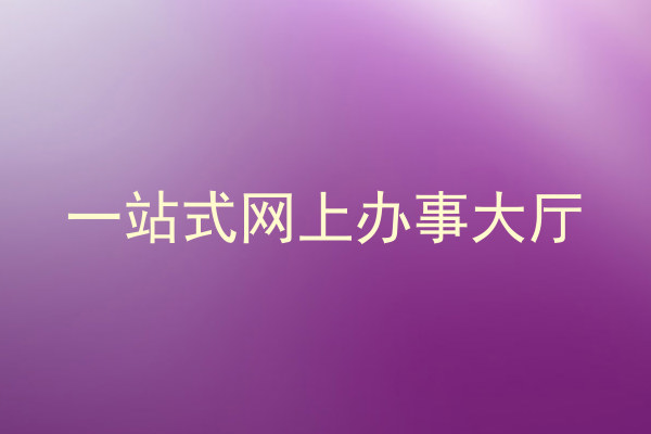 一站式网上办事大厅