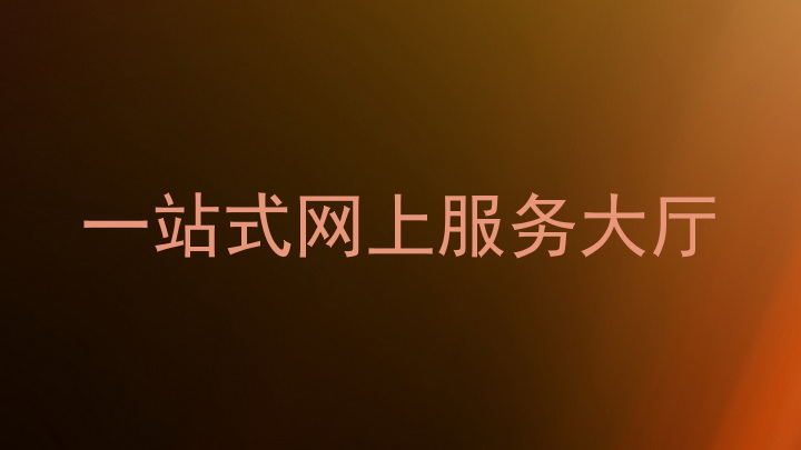 一站式网上服务大厅
