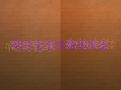 研究生信息管理系统
