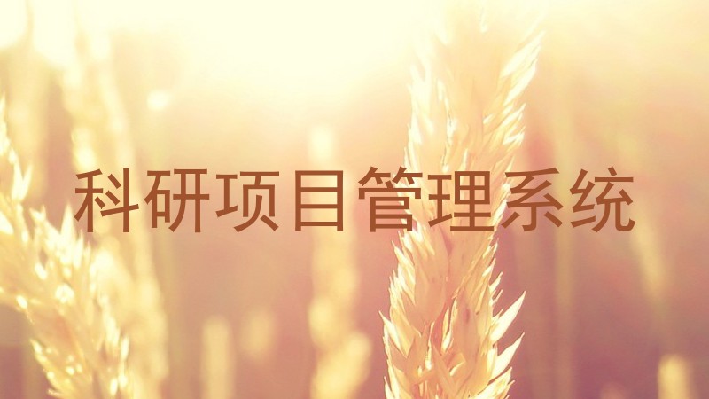 科研项目管理系统
