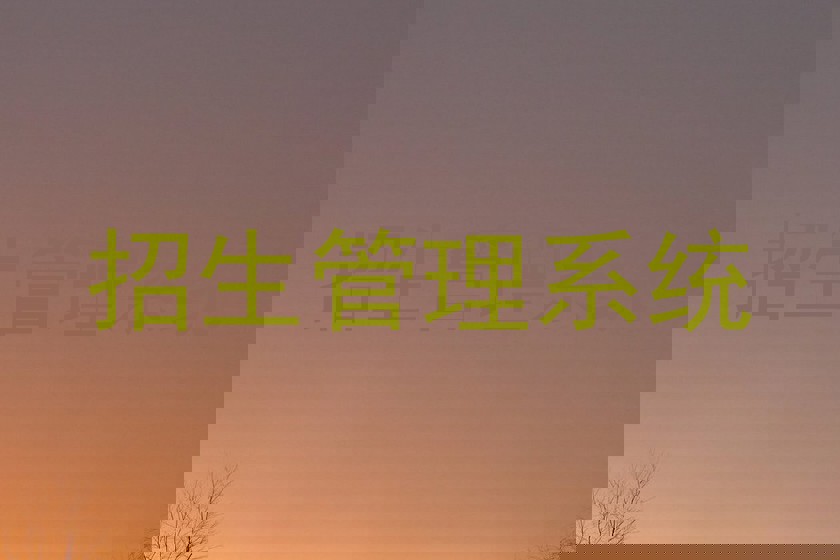 招生管理系统