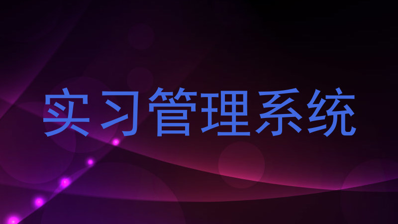 实习管理系统