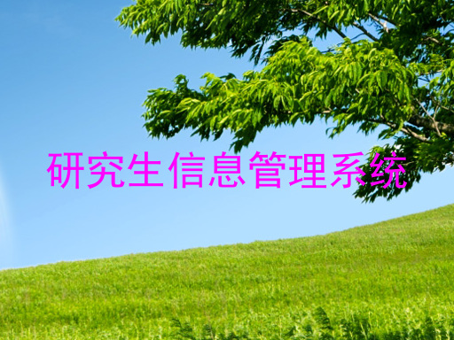 研究生信息管理系统