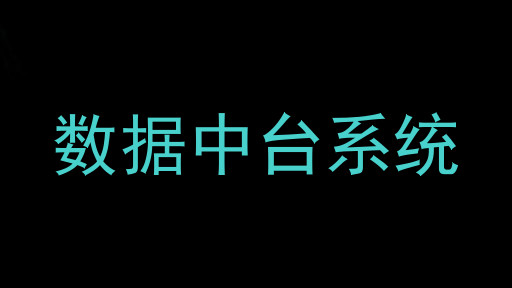 数据中台系统