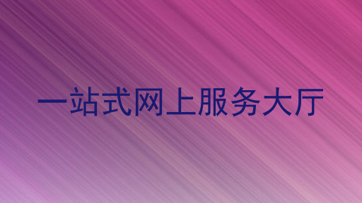 一站式网上服务大厅