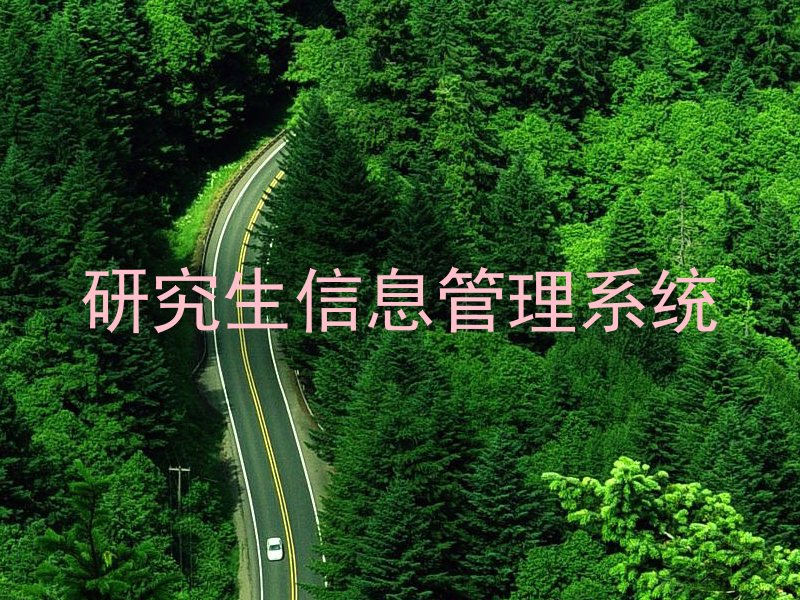研究生信息管理系统