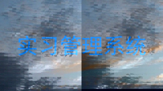 实习管理系统