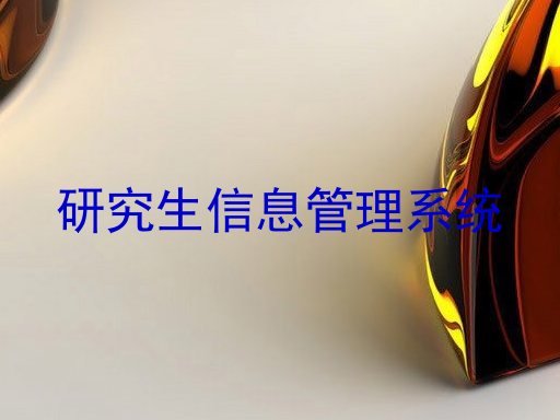 研究生信息管理系统