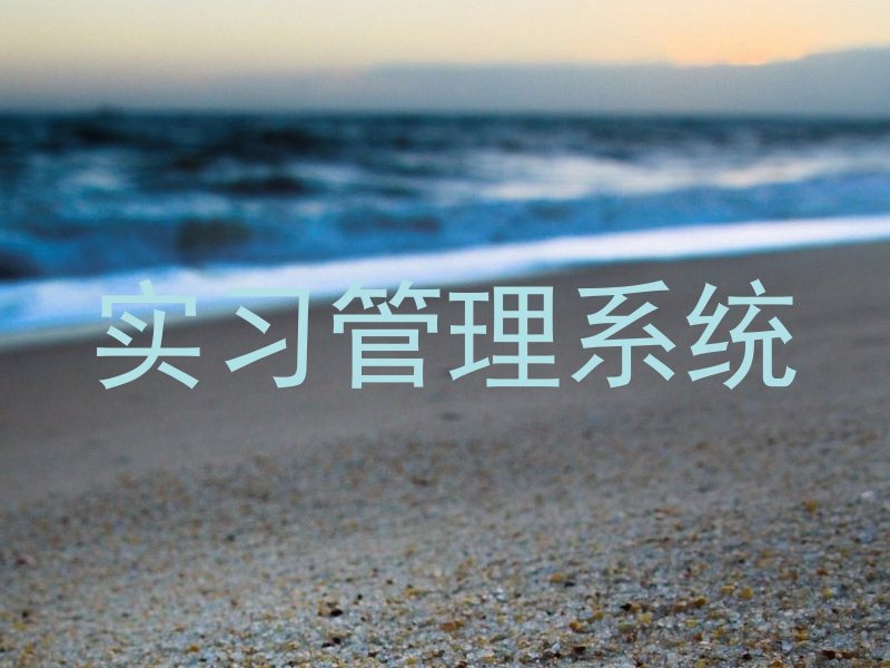 实习管理系统