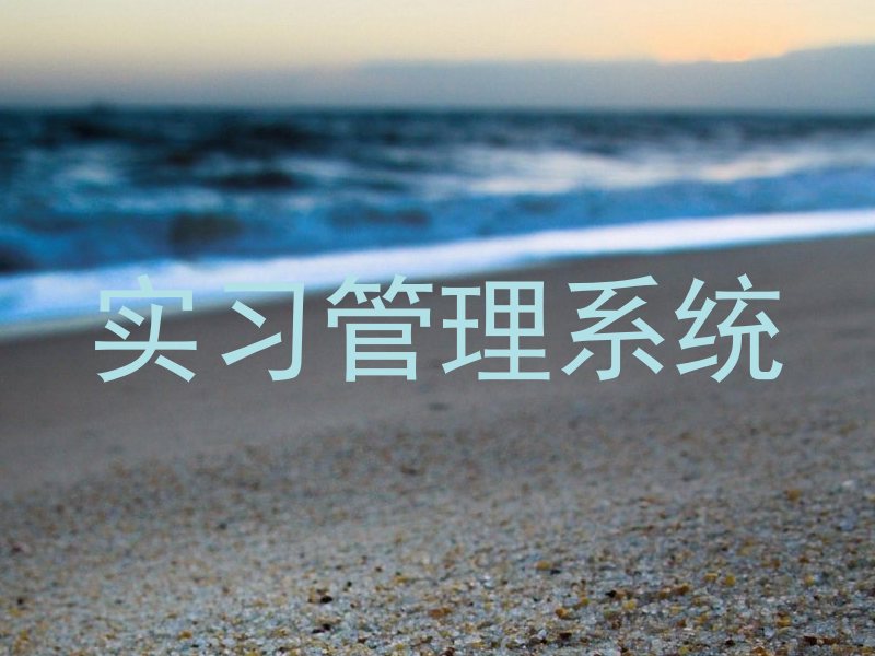 实习管理系统