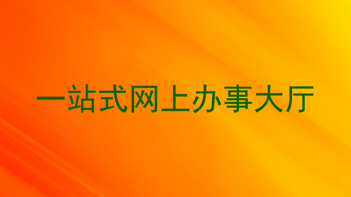一站式网上办事大厅