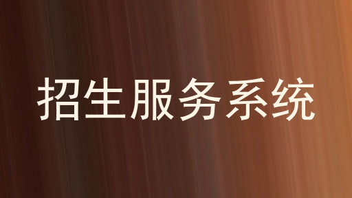 招生服务系统