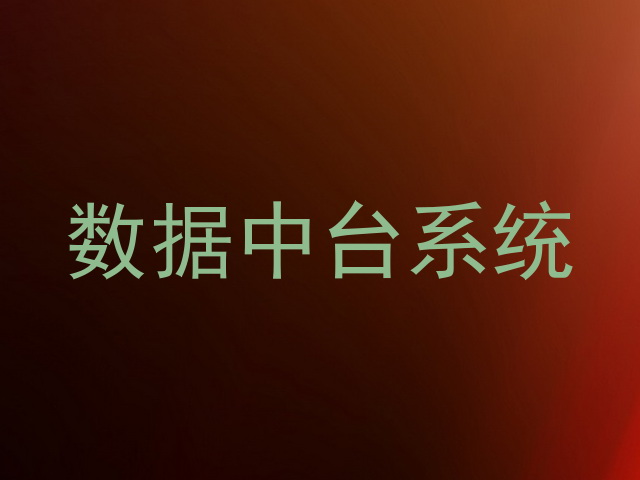 数据中台系统