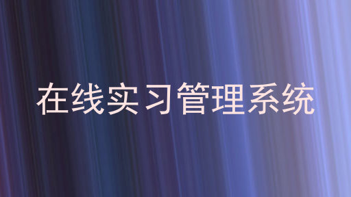 在线实习管理系统