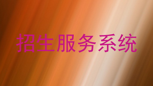 招生服务系统