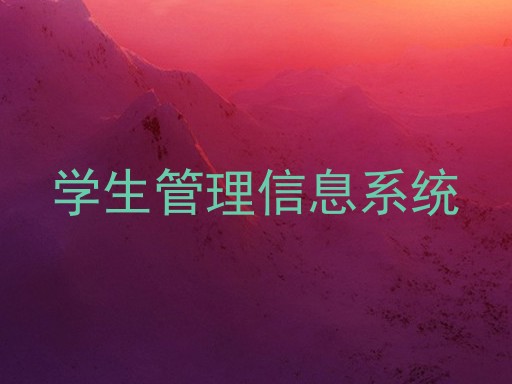 学生管理信息系统