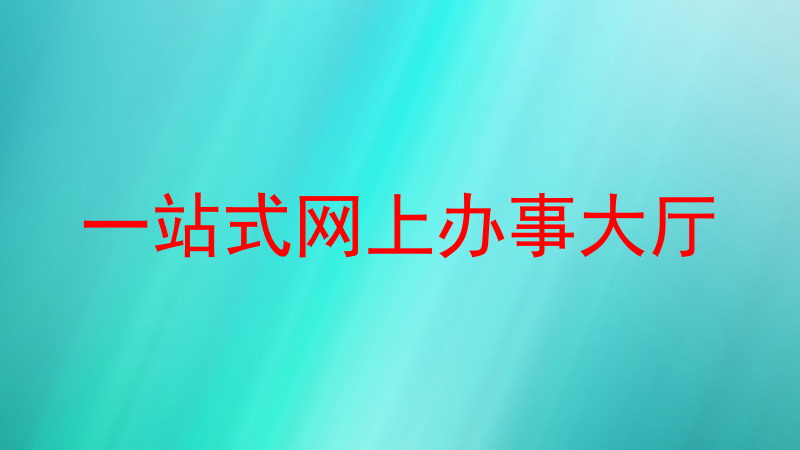一站式网上办事大厅