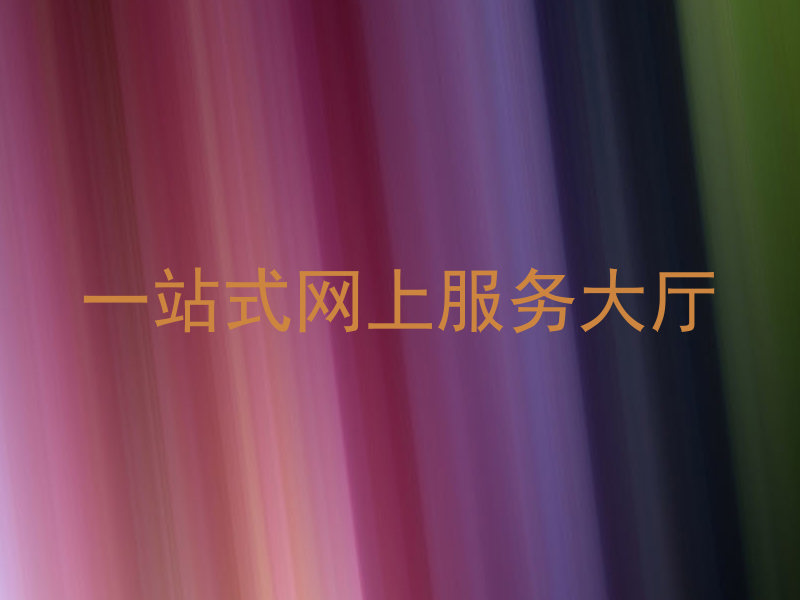 一站式网上服务大厅