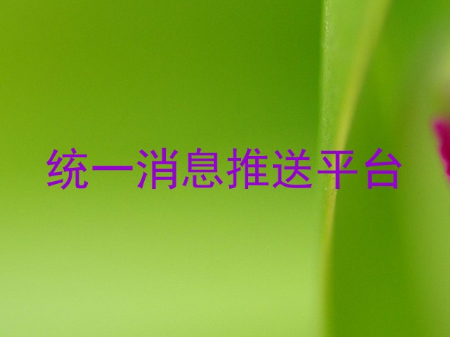 统一消息推送平台
