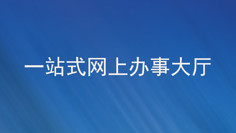 一站式网上办事大厅