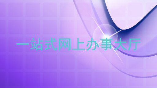 一站式网上办事大厅