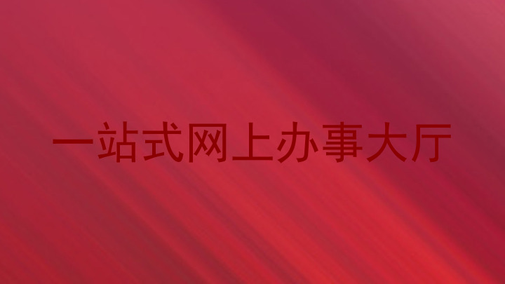 一站式网上办事大厅