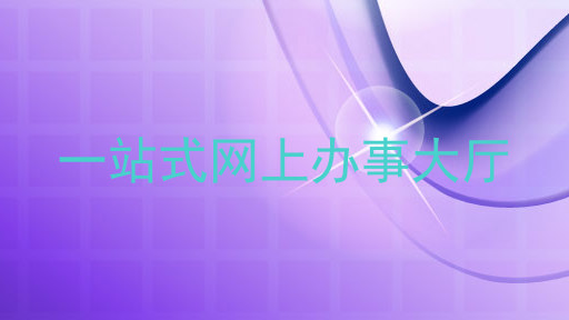 一站式网上办事大厅
