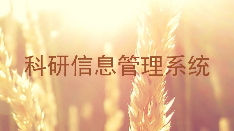 科研信息管理系统