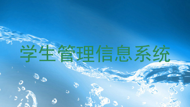 学生管理信息系统
