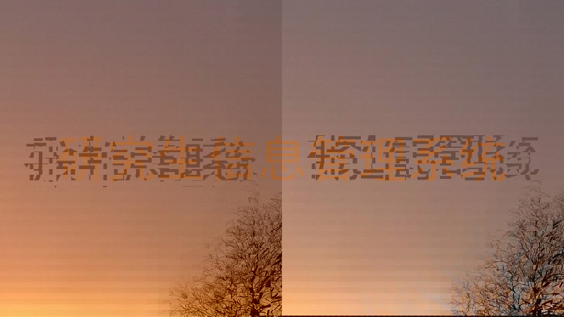 研究生信息管理系统