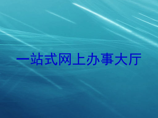 一站式网上办事大厅