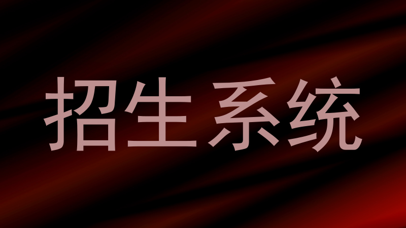 招生系统