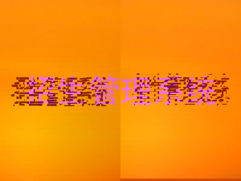 招生管理系统