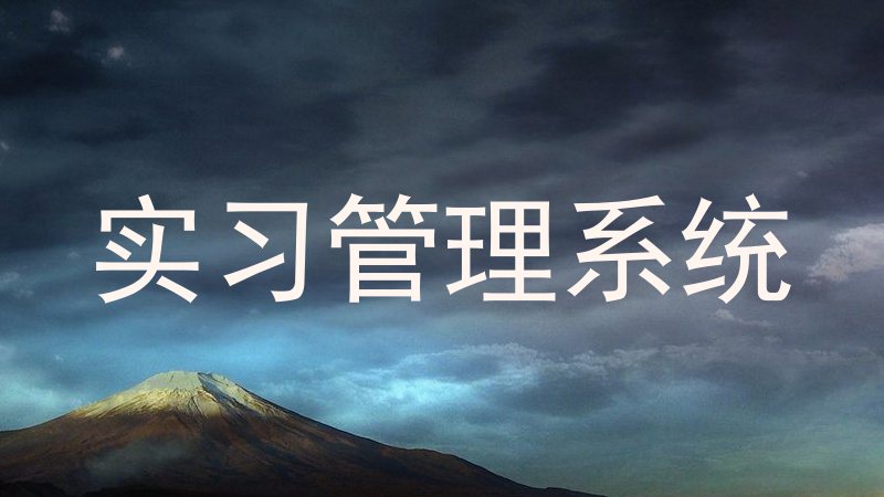 实习管理系统