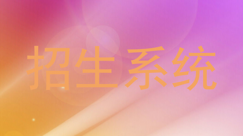 招生系统