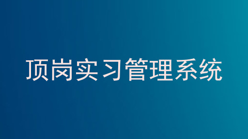 顶岗实习管理系统