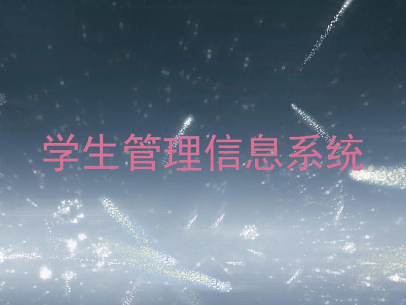 学生管理信息系统