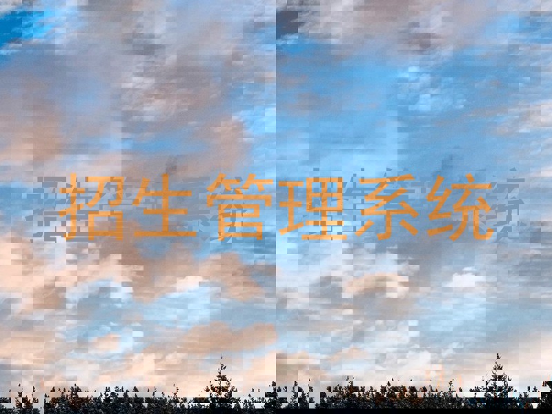 招生管理系统