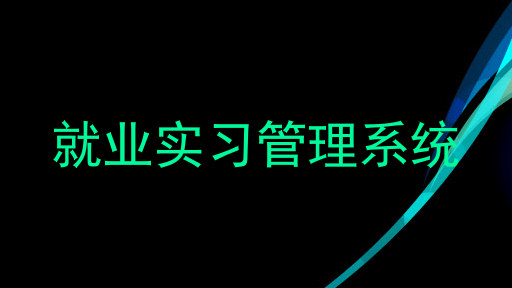就业实习管理系统