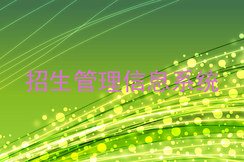 招生管理信息系统