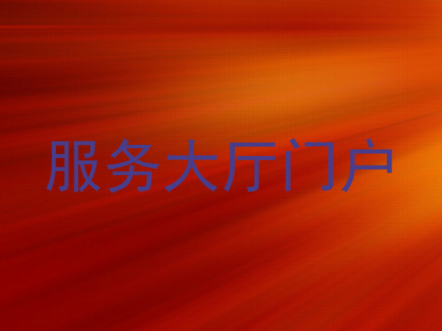 服务大厅门户